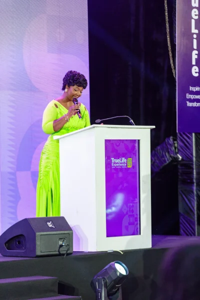 A speaker addressing the TrueLife audience